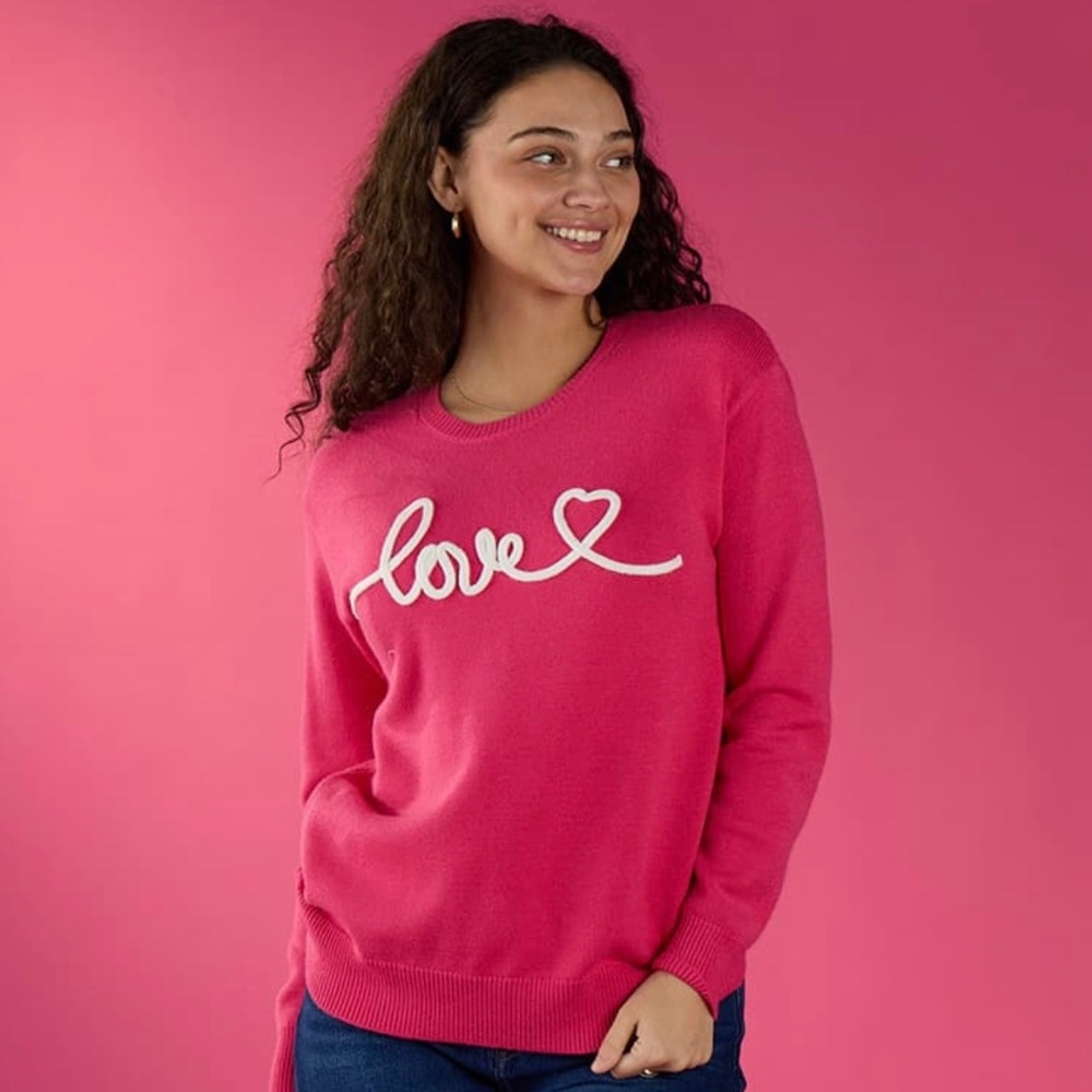Love embroidered sweater